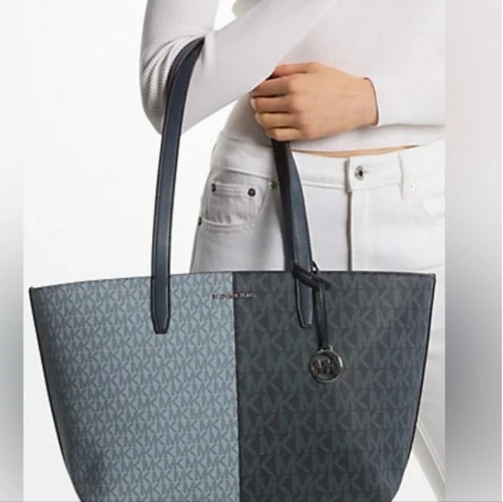 Michael Kors Two-Tone Blue and Black Tote